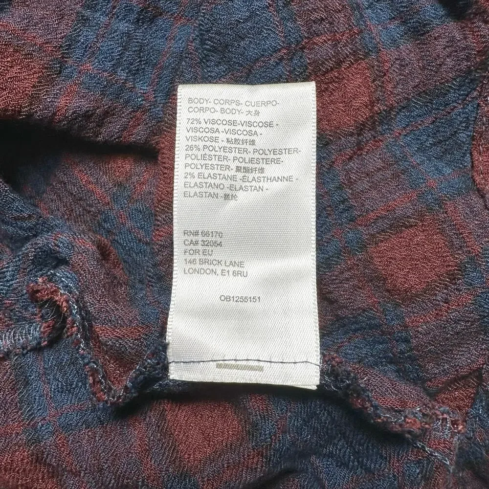 Urban Outfitters Blue and Rust Plaid Mini Dress